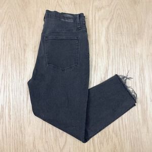 Womens MADEWELL High Rise Slim Crop Boyjean Denim Jeans 31 Black
